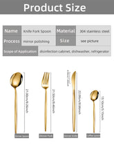 24-Piece Gold Stainless Steel Dinnerware Cutlery Set