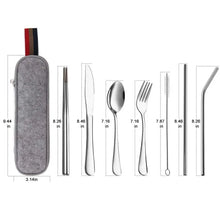 8Pcs Reusable  Cutlery Set