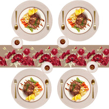 6 Round Braided Placemats Set